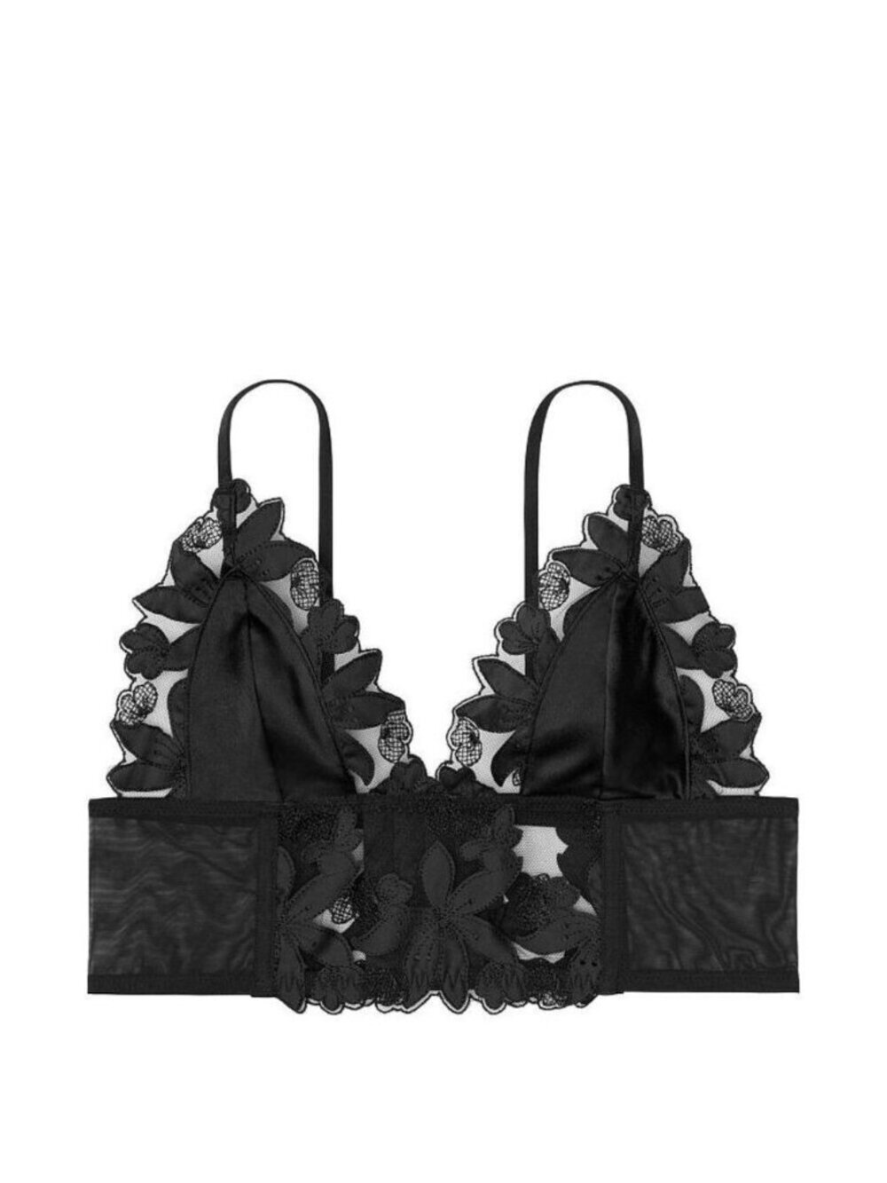 Victoria’s Secret Floral Unlined Floral Embroidered Long Line Bralette